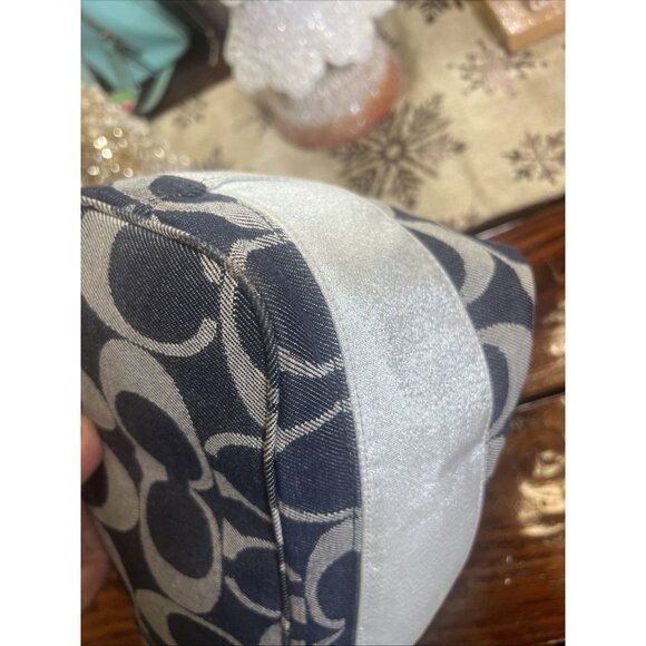 Coach (2011) Carly Sufflette Denim Signature Stripe Hobo F17434 Classic Style - Picture 7 of 16